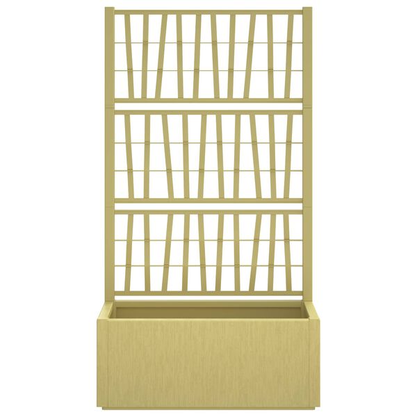 vidaXL Hagepotte med klatrestativ gr&oslash;nn 80 x 36 x 140 cm PP