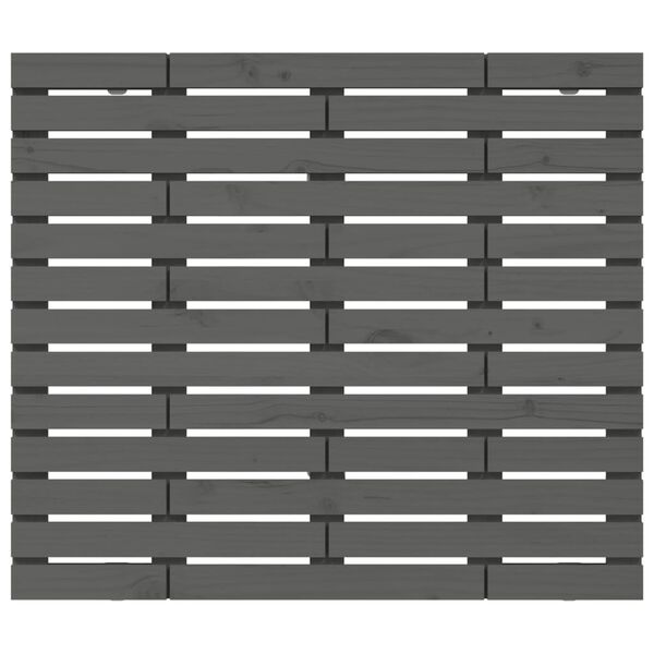 vidaXL Veggmontert hodegavl gr&aring; 141x3x91,5 cm heltre furu
