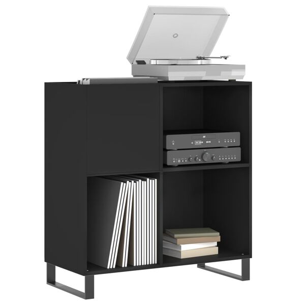 vidaXL Hifi-benk svart 84,5x38x89 cm konstruert tre