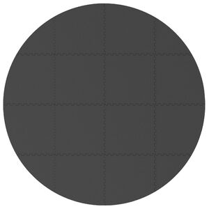 vidaXL Bassenggrunnmatte 16 stk. &Oslash; 235 cm Rund EVA Skum Svart