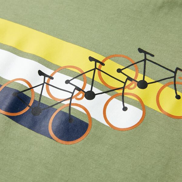 T-skjorte for barn med korte ermer lysekaki 116