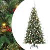 vidaXL Kunstig sammensatt juletre med 300 LED gr&oslash;nn 180 cm PE og PVC