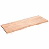 vidaXL Vegghylle lysebrun 140x50x(2-4) cm behandlet heltre eik