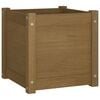 vidaXL Blomsterkasse honningbrun 40x40x40 cm heltre furu