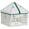 vidaXL 4 Panel Hundegjerde med Tak 60 x 60 x 82 cm Plast Hvit