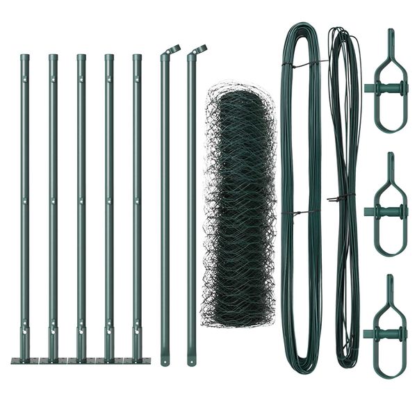 vidaXL Gjerdep&aring;le gr&oslash;nn 10 x 0,8 m (36 mm mesh) St&aring;l og PVC