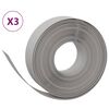 vidaXL Hagekanter 3 stk gr&aring; 10 m 15 cm polyetylen