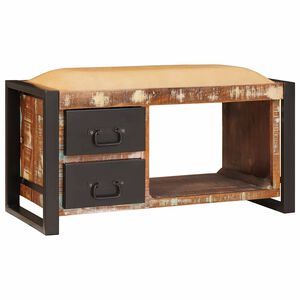 vidaXL Oppbevaringsbenk Flerfarget 80 x 35 x 40 cm