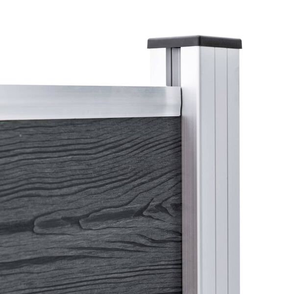 vidaXL Gjerdestolper 3 stk aluminium 185 cm