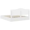 vidaXL Seng med Oppbevaring med skuff Hvit 200 x 200 cm Konstruert tre