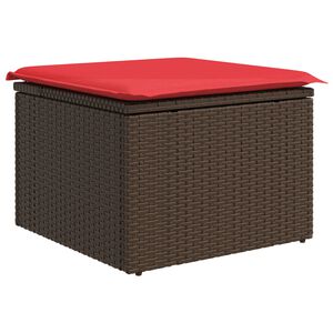 vidaXL Hagekrakk med pute brun 55x55x37 cm polyrotting