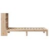 vidaXL Seng med bokhylle uten madrass 90x190 cm heltre furu