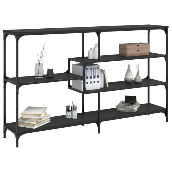 vidaXL Konsollbord svart 160x32x95 cm konstruert tre