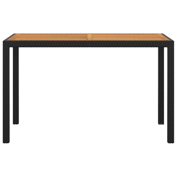 vidaXL Hagespisegruppe med puter 5 deler polyrotting svart