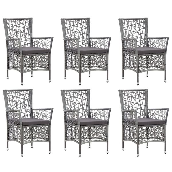 vidaXL Utend&oslash;rs spisestue 7 deler gr&aring;