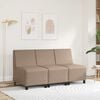 vidaXL | Modul Sofa Enhet Armfri | Cappuccino 55 x 74 x 82 cm Kunstl&aelig;r