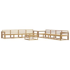 vidaXL Utend&oslash;rs sofa-sett 9 pcs Hvit 79 x 79 x 37 cm Solid akasietre