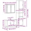 vidaXL Baderomsskapsett 3 deler brun eik konstruert tre
