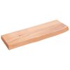 vidaXL Vegghylle lysebrun 60x20x4 cm behandlet heltre eik