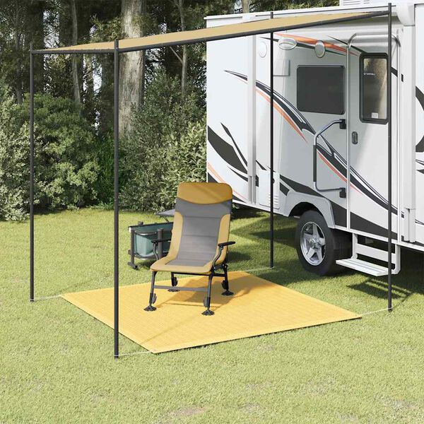 vidaXL Teltteppe beige 250x250 cm HDPE