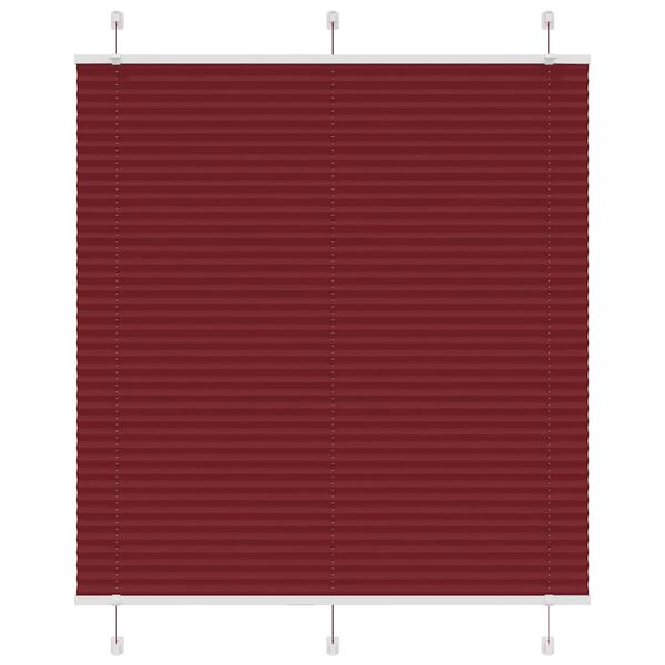 vidaXL Pliss&eacute;gardin Bordeaux R&oslash;d 115x150 cm Stoff Bredde 114,4 cm