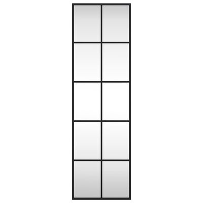 vidaXL Veggspeil svart 30x100 cm rektangel jern