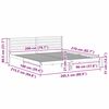 vidaXL Sengestamme med hodegjerde Hvit 200 x 210 cm Massiv furu
