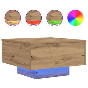 vidaXL Kaffebord Artisan Eik 55 x 55 x 31 cm Konstruert tre
