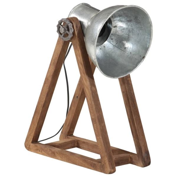 vidaXL Skrivebordslampe 25 W vintage s&oslash;lv 30x17x40 cm E27