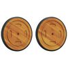vidaXL Romhjul med hjul 2 stk. Brun 20.5 x 20.5 x 2 cm Solid akasietre