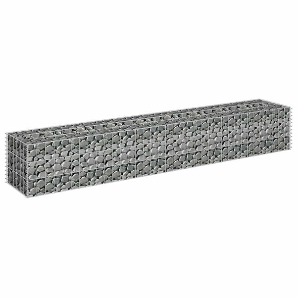 vidaXL Gabion h&oslash;ybed galvanisert st&aring;l 180x30x30 cm