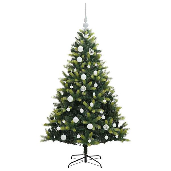 vidaXL Kunstig Hengt Julegran med 150 LED-lys gr&oslash;nn 120 cm PVC og PE