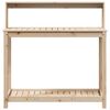 vidaXL Pottebord med hyller 108x50x109,5 cm heltre furu