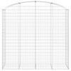 vidaXL Gabionkurv buet 200x50x180/200 cm galvanisert jern