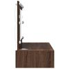 vidaXL Sminkebord med speillys Brun 100 x 40 x 70 cm Konstruert tre