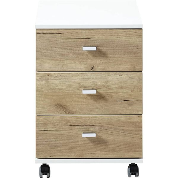 Germania Rullende arkivskap Altino 40x48,9x56,9cm Navarra-eik og hvit