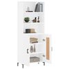 vidaXL Highboard hvit 69,5x34x180 cm konstruert tre