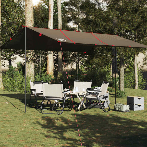 vidaXL Campingpresenning brun 451x420 cm vanntett