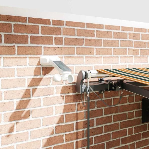 vidaXL Markiseduk med Gr&oslash;nn og gul 450 &times; 300 cm Polyester