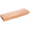 vidaXL Vegghylle lysebrun 60x20x6 cm behandlet heltre eik