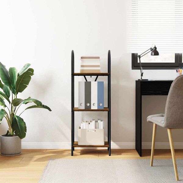 vidaXL Bokhylle R&oslash;kt eik 40 x 30 x 109 cm Konstruert tre