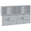 vidaXL Verkt&oslash;yskab og Pegboard Sett 4 pcs R&oslash;d 200 x 20 x 115 cm St&aring;l