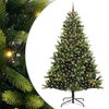 vidaXL Kunstig leddet juletre med 300 LED-lamper gr&oslash;nn 240 cm