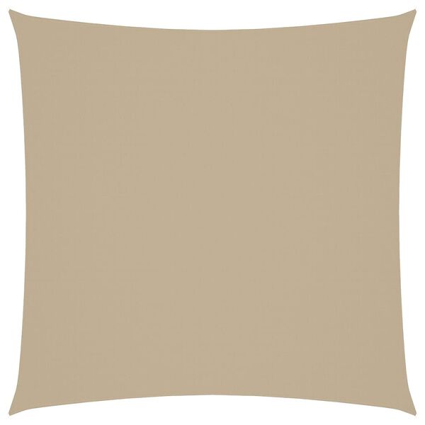vidaXL Solseil oxfordstoff firkantet 7x7 m beige