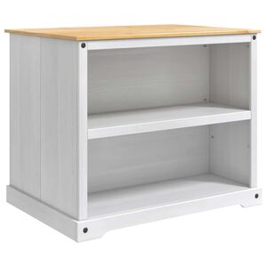 vidaXL Kj&oslash;kken&oslash;yset Hvit og Honningvoks 112 x 77 x 91,5 cm Massiv furu