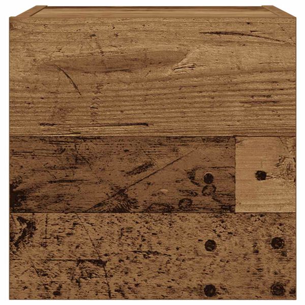 vidaXL Vegghengt TV-benk gammelt tre 30,5x30x30 cm