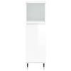 vidaXL Baderomsskap h&oslash;yglans hvit 30x30x100 cm konstruert tre