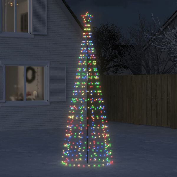 vidaXL LED Juletre med Spikes 570 LED Fargerike 300 cm