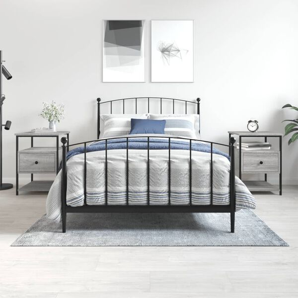 vidaXL Nattbord 2 stk gr&aring; sonoma 40x42x56 cm konstruert tre