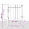vidaXL Gjerdeport Grå 100 x 100 cm Pulverlakkert stål